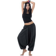 Hippie Harem Aladdin Genie Pants Jumpsuit Jumper Overall Cotton Black FA15